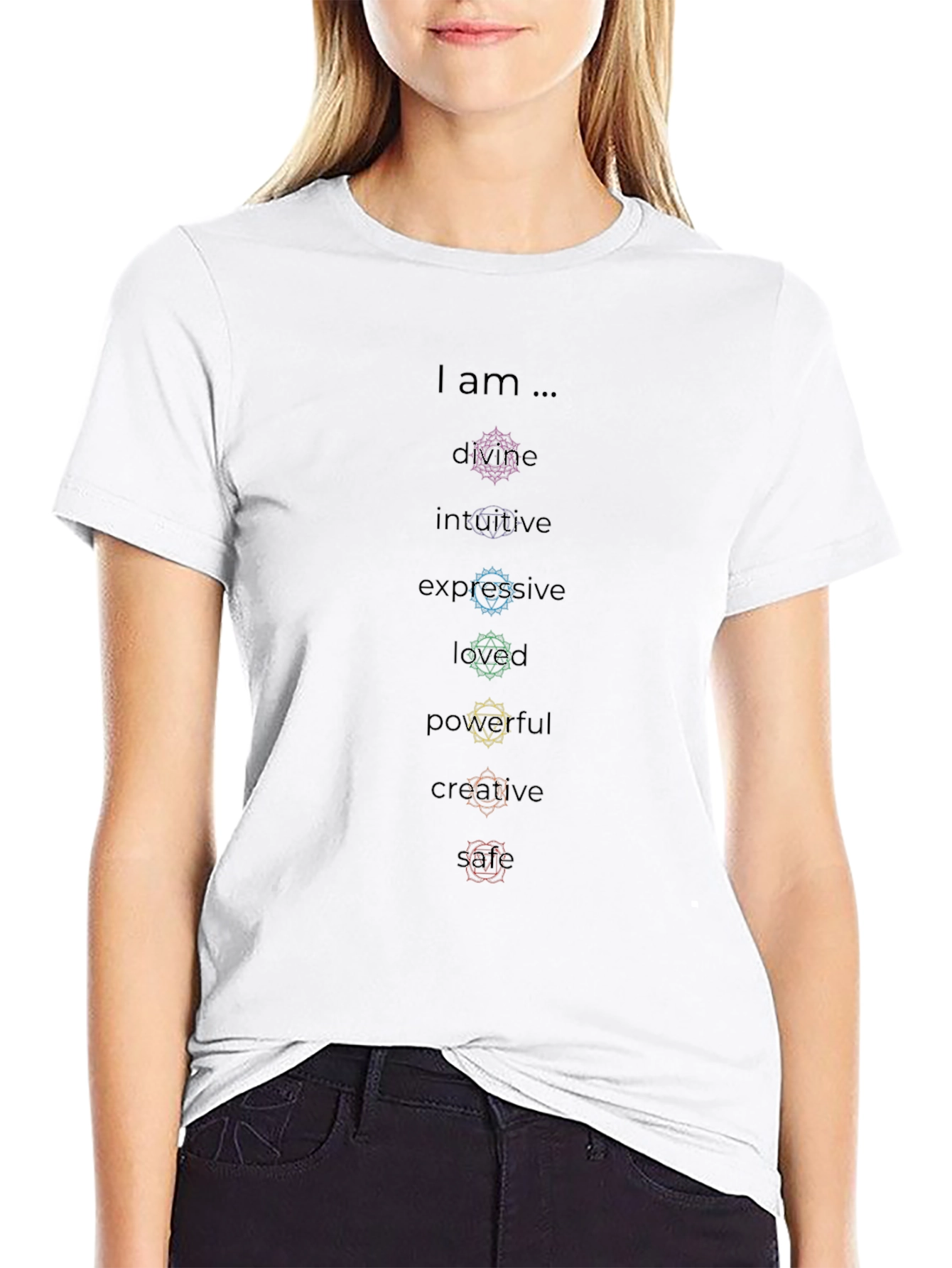 Chakra Empowerment Black T-Shirt