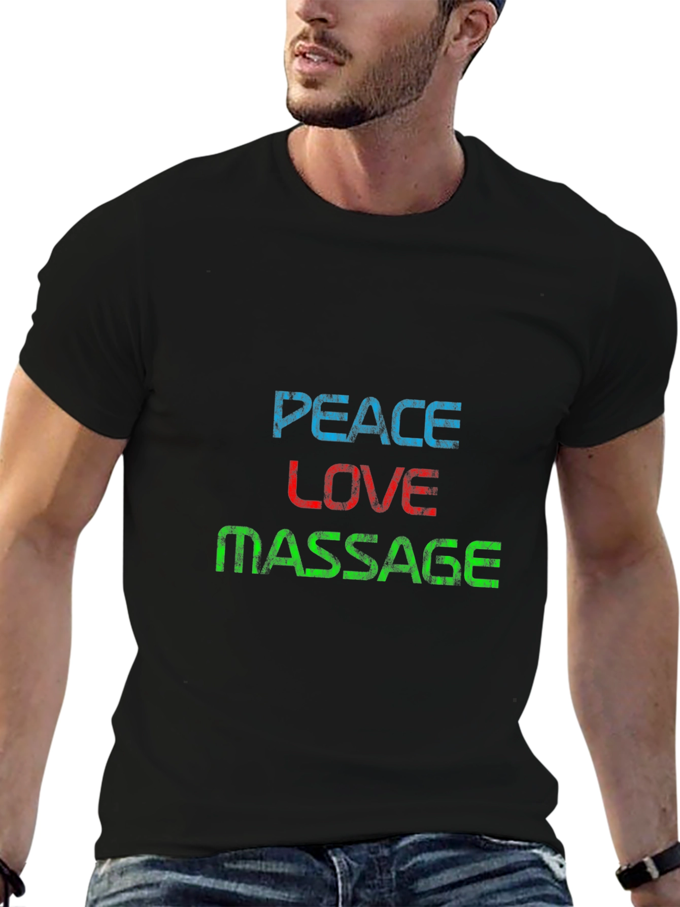 Peace Love Massage T-Shirt - Unique Graphic Tee