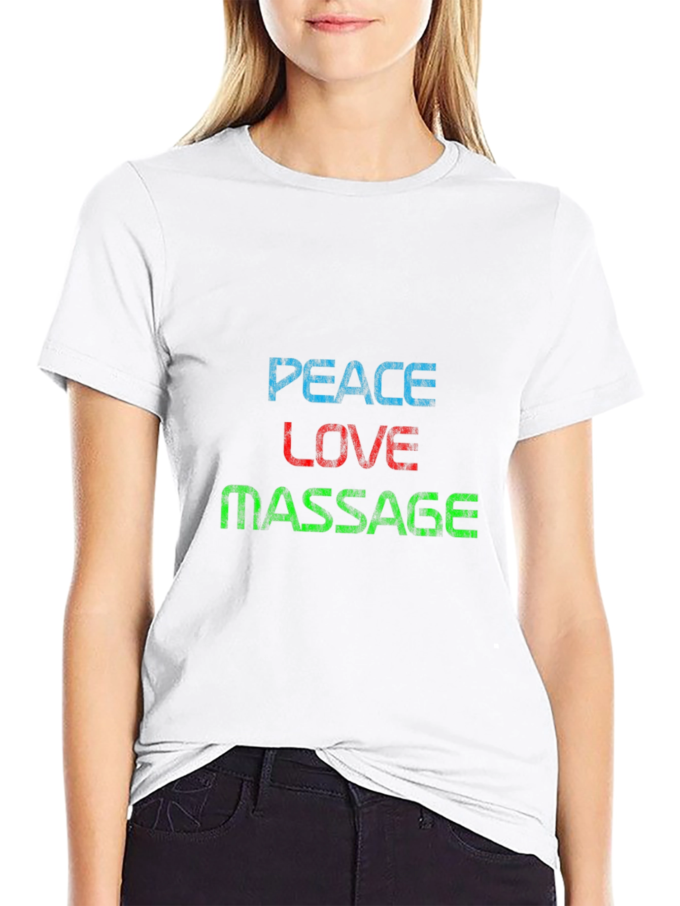 Peace Love Massage T-Shirt - Unique Graphic Tee