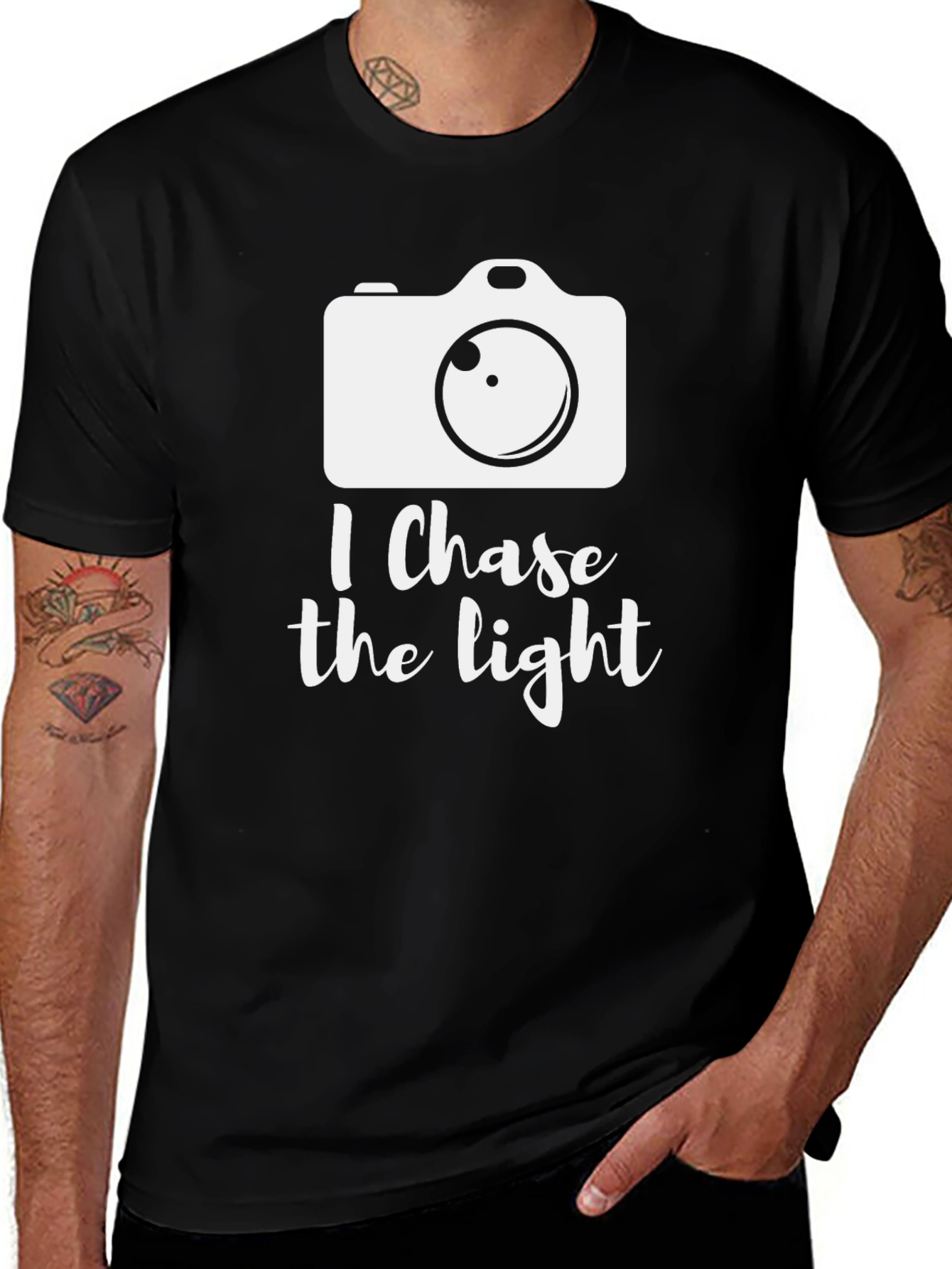 I Chase the Light Camera Graphic T-Shirt