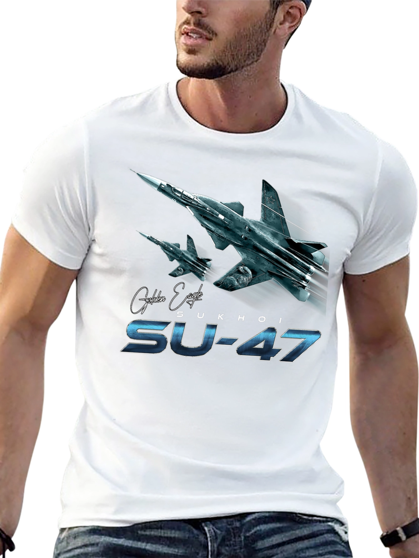 Sukhoi SU-47 T-Shirt - Golden Eagle