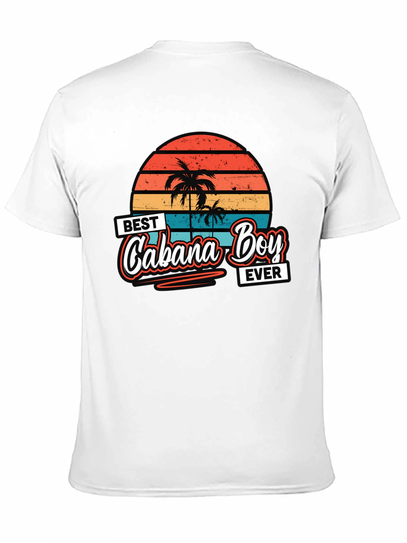 Best Cabana Boy Ever T-Shirt Retro Sunset Palm Trees