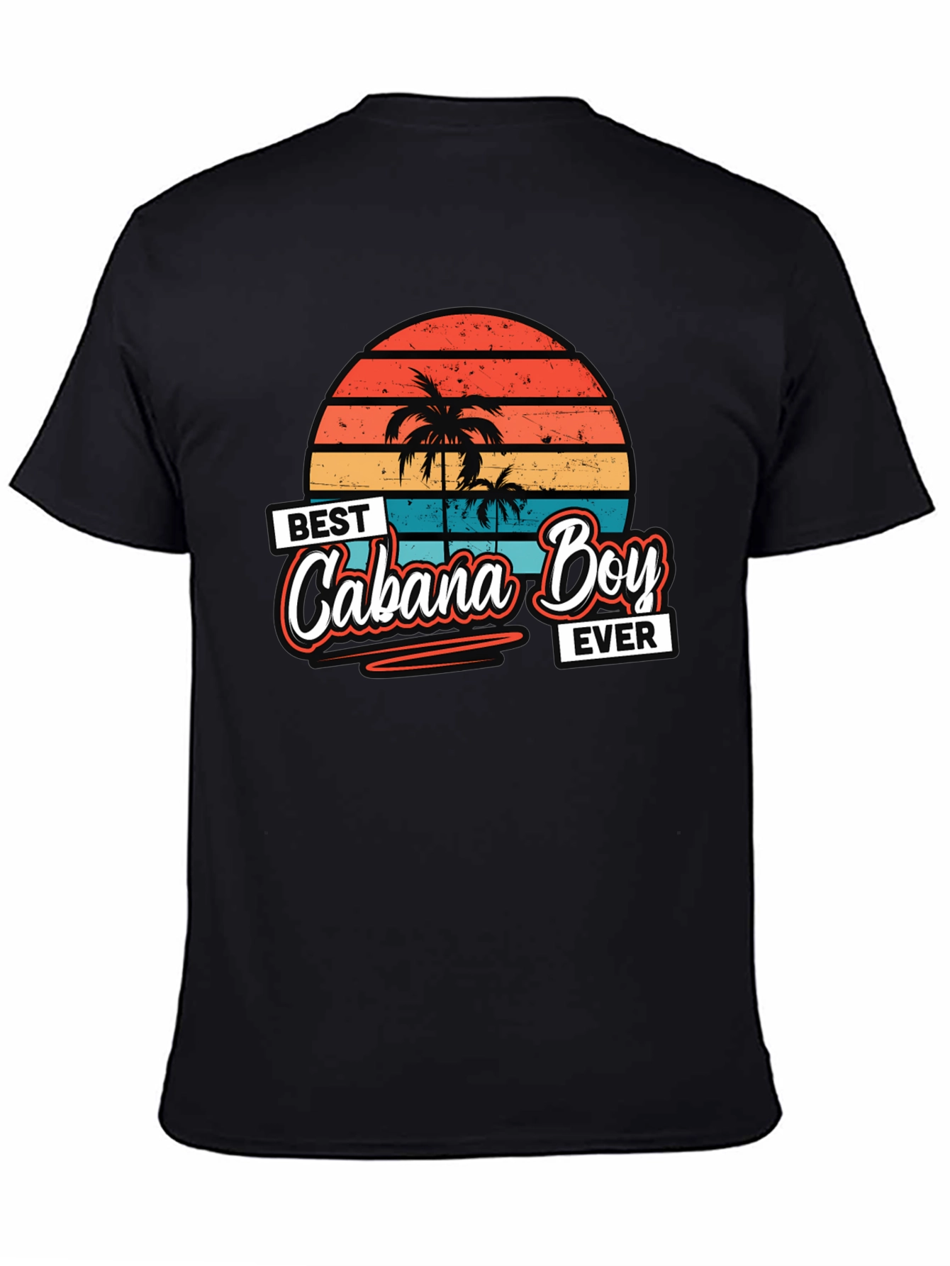 Best Cabana Boy Ever T-Shirt Retro Sunset Palm Trees