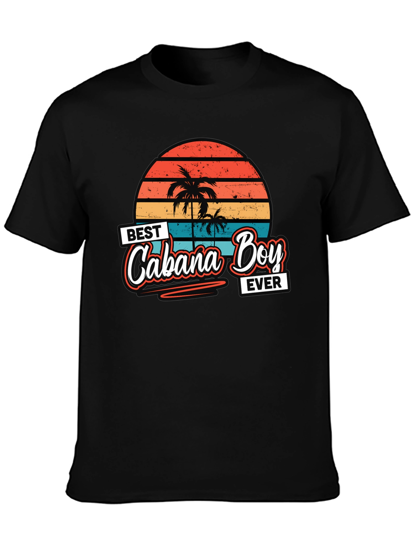 Best Cabana Boy Ever T-Shirt Retro Sunset Palm Trees