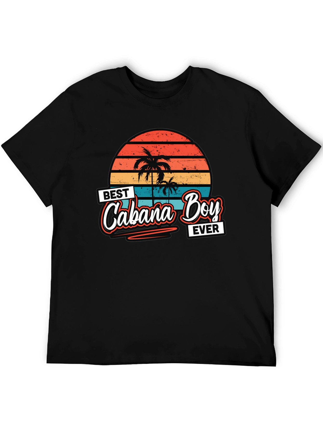 Best Cabana Boy Ever T-Shirt Retro Sunset Palm Trees
