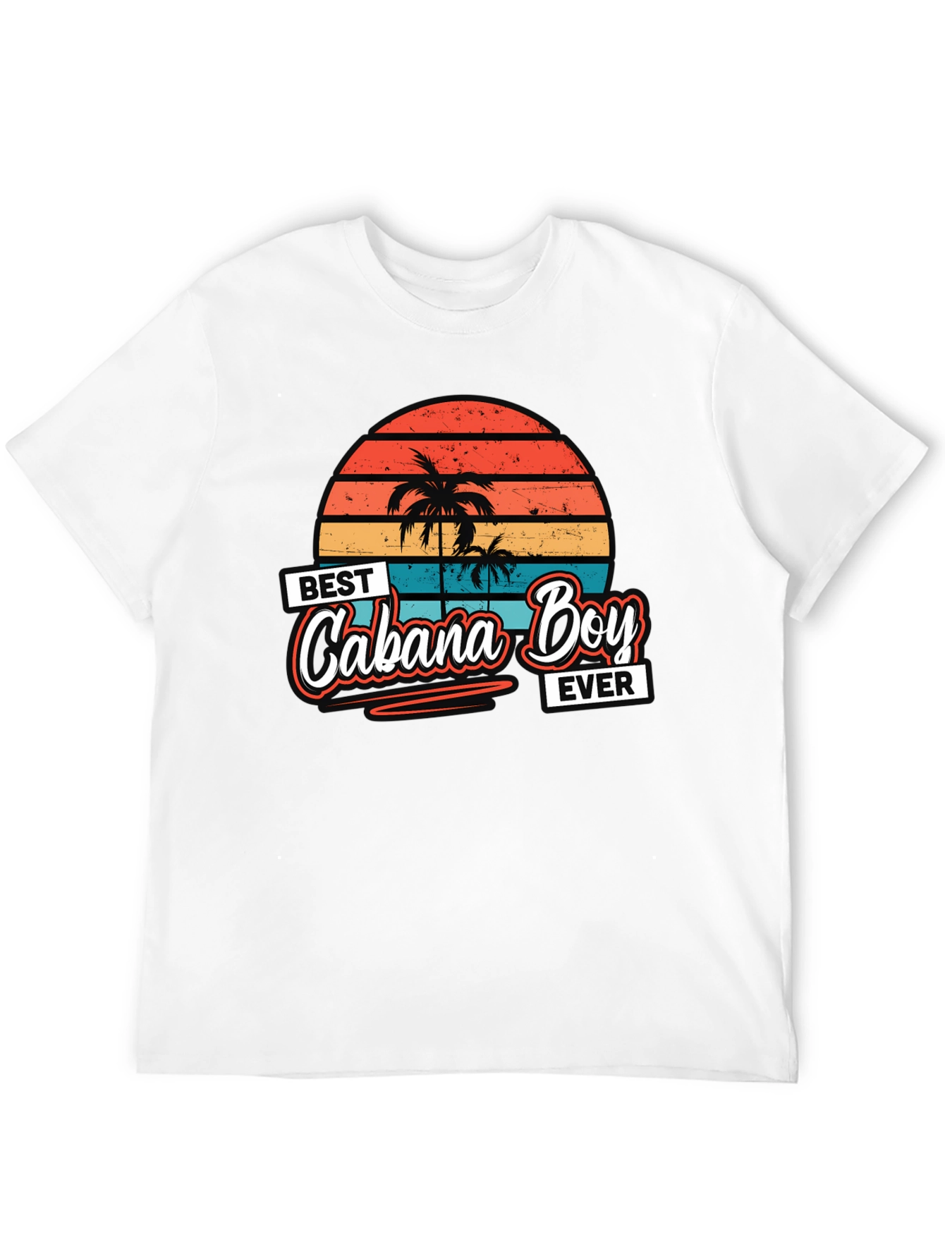 Best Cabana Boy Ever T-Shirt Retro Sunset Palm Trees