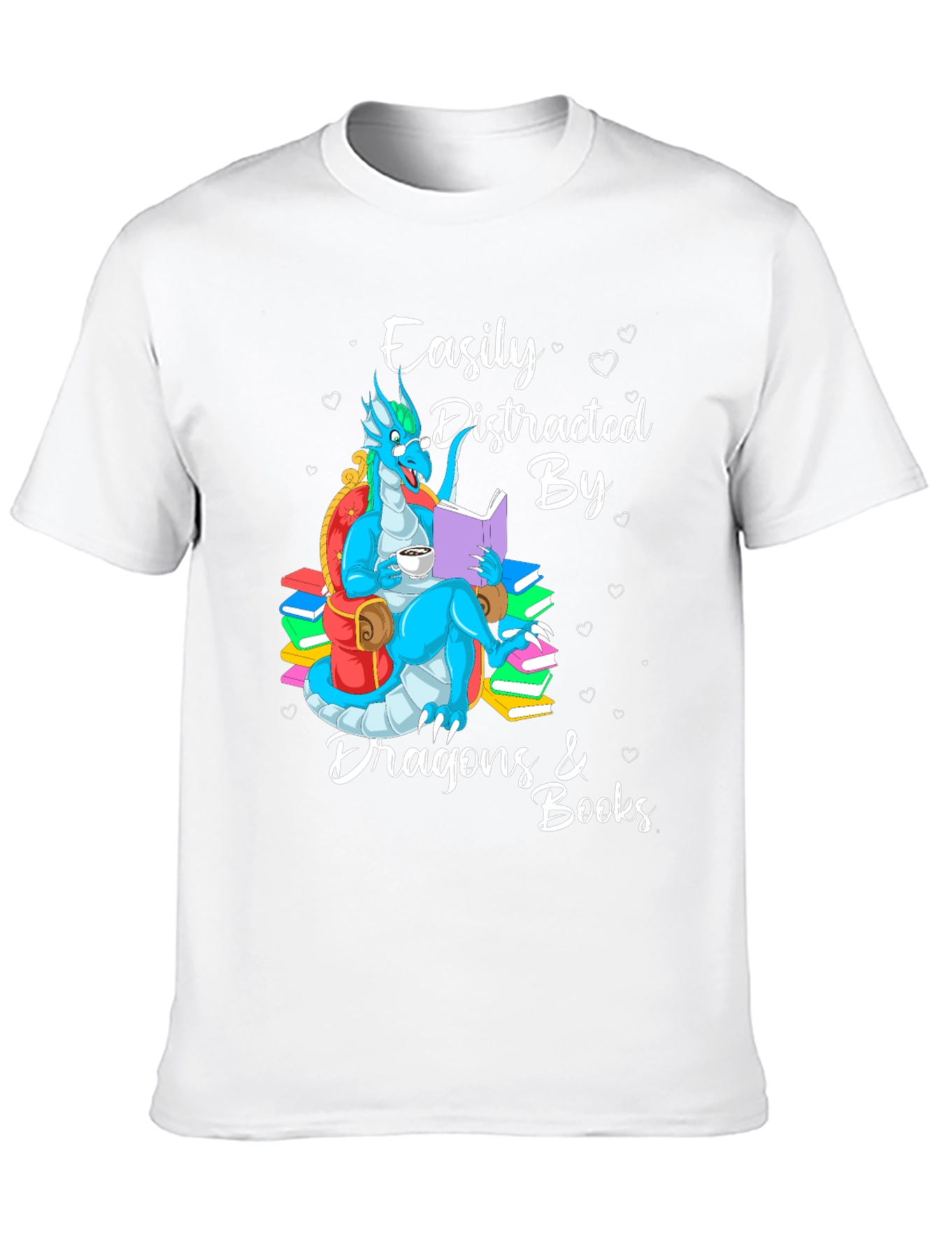 Dragon & Books Graphic Tee