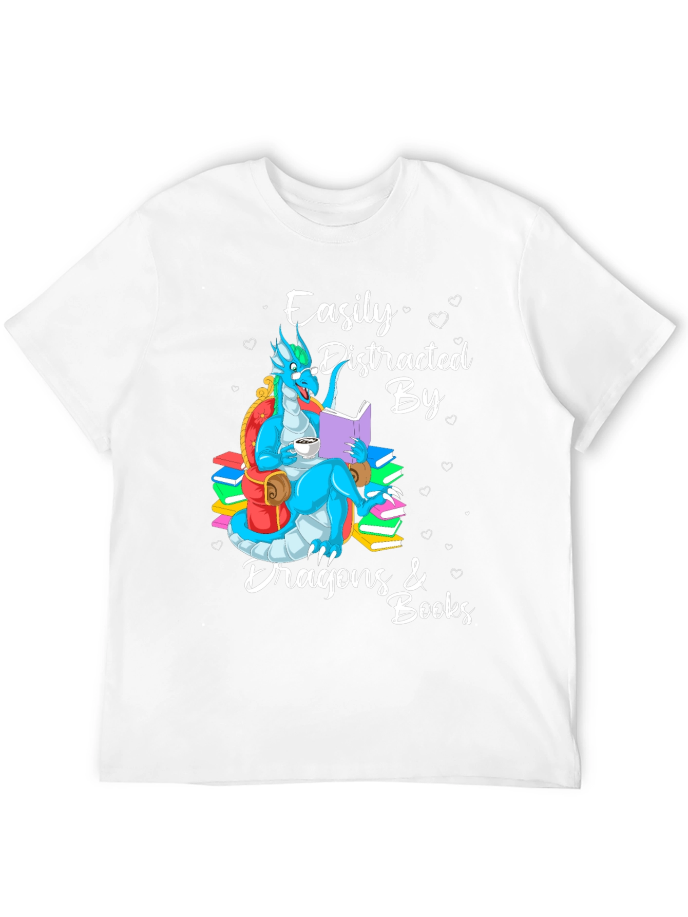 Dragon & Books Graphic Tee