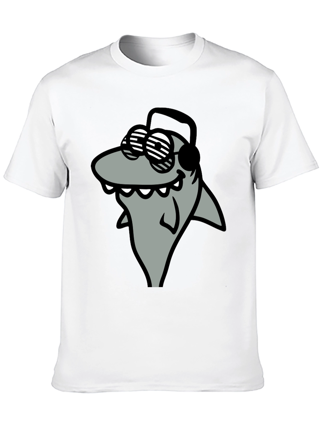 Shark with Shades Graphic T-Shirt - Cool and Fun