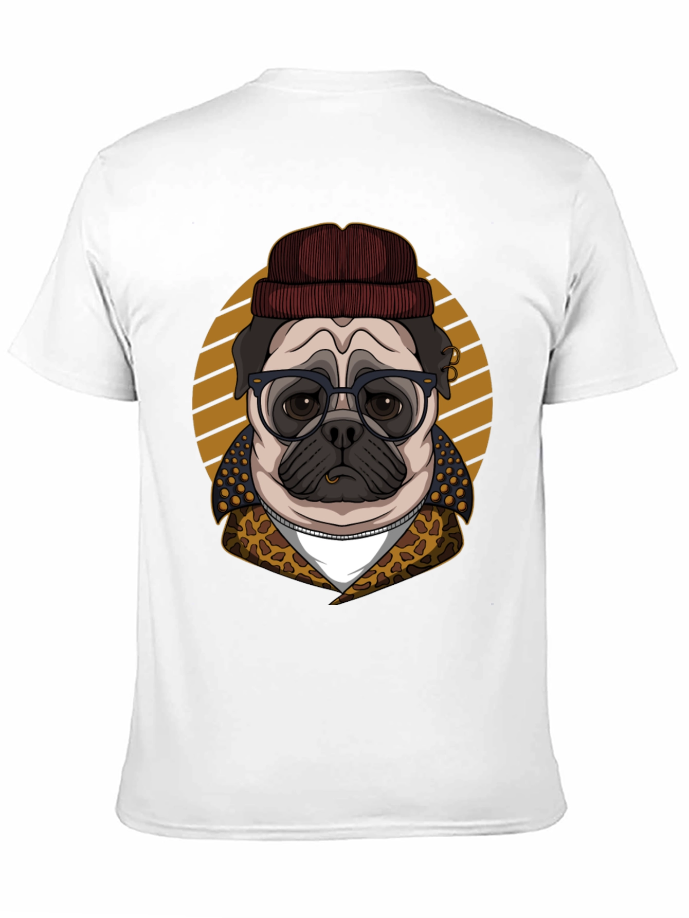Hipster Pug T-Shirt - Cool Dog Graphic Tee