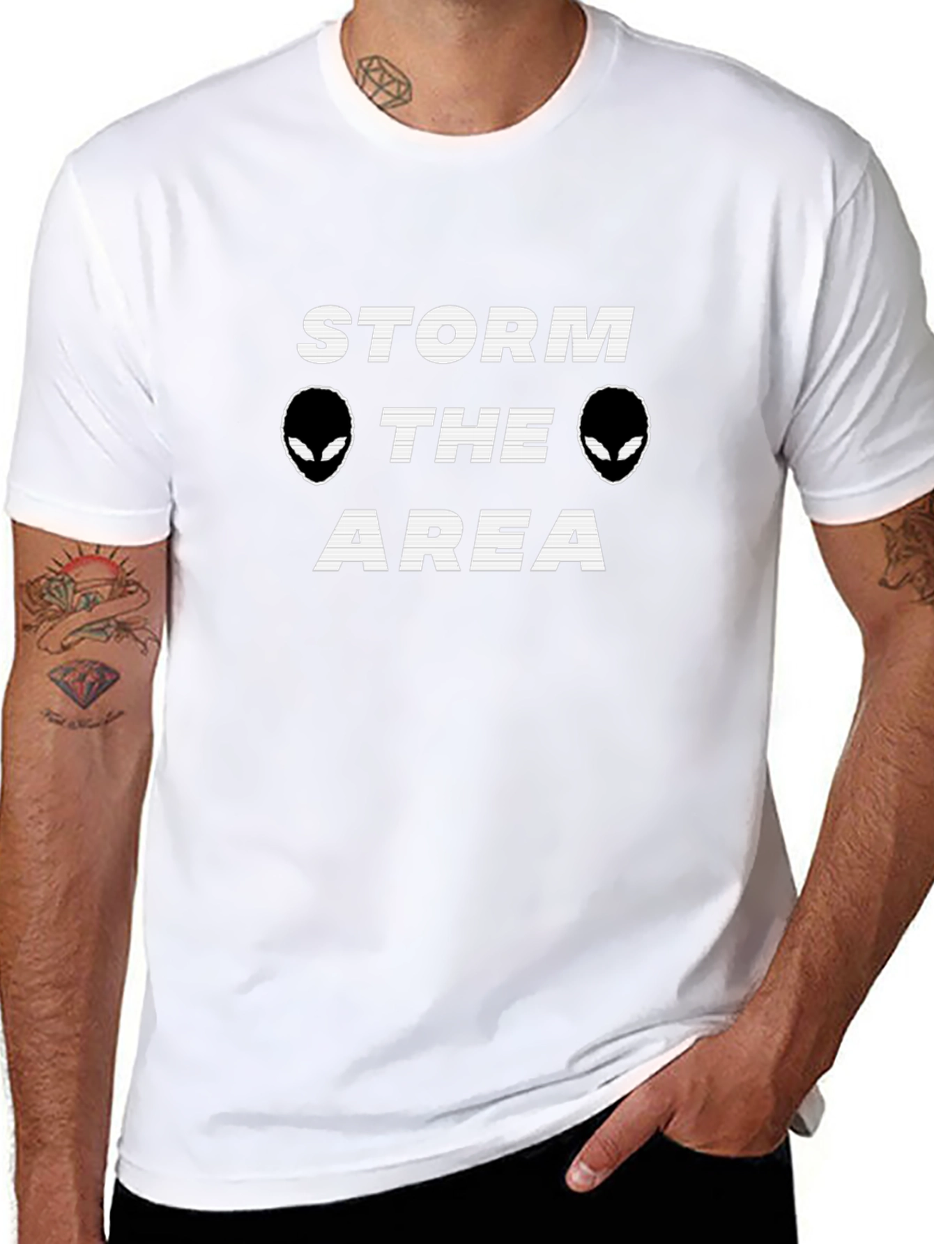 Storm The Area Alien Graphic T-Shirt