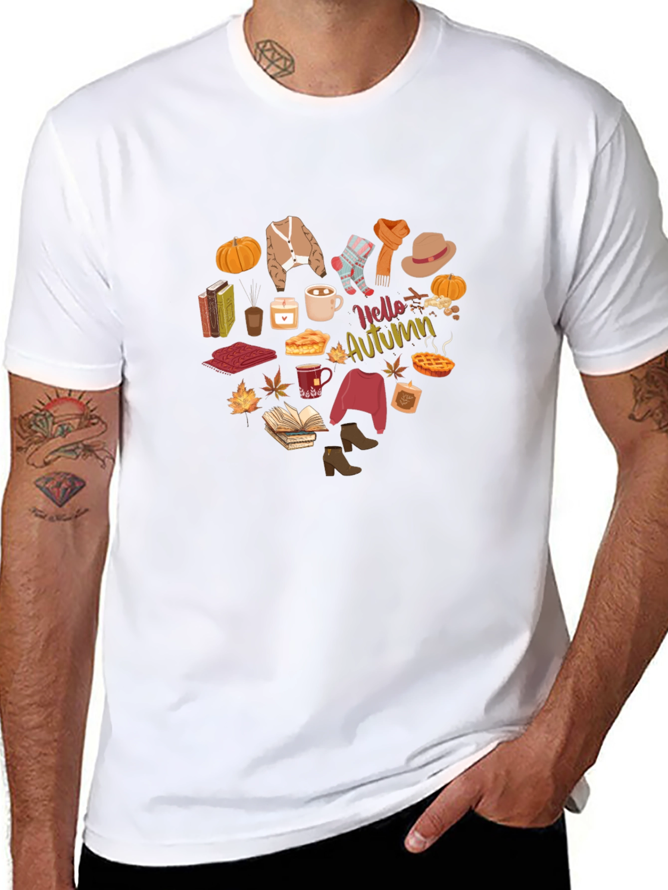 Hello Autumn T-Shirt - Fall Season Apparel