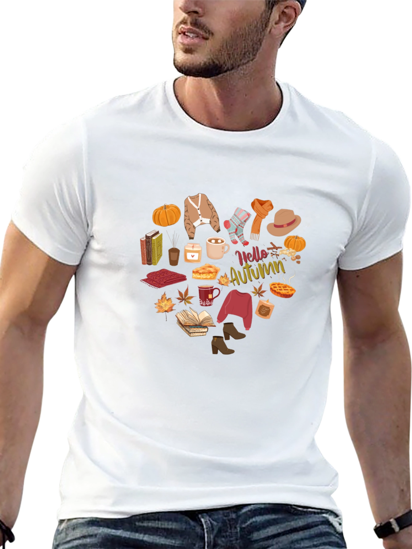 Hello Autumn T-Shirt - Fall Season Apparel