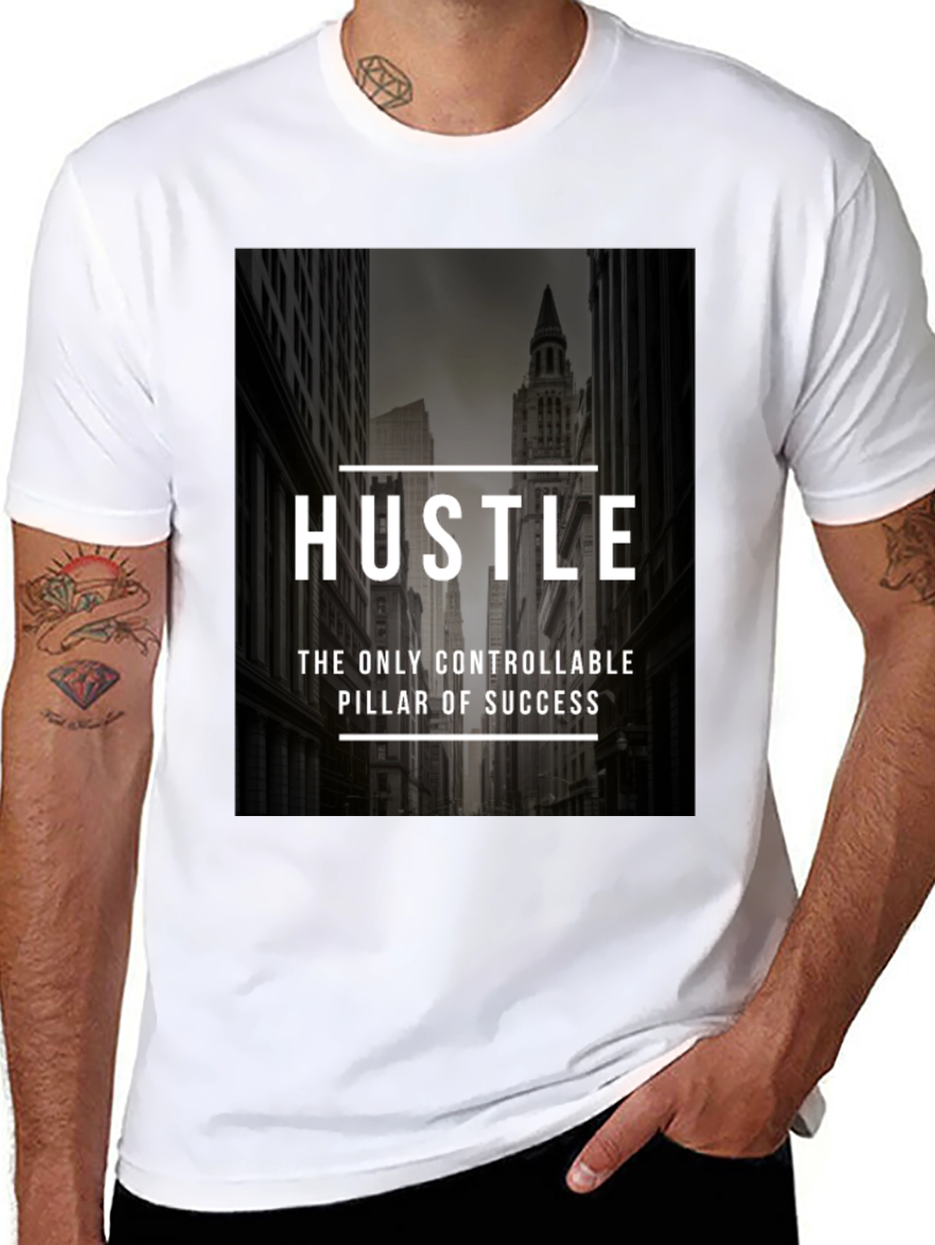Hustle Graphic Print T-Shirt