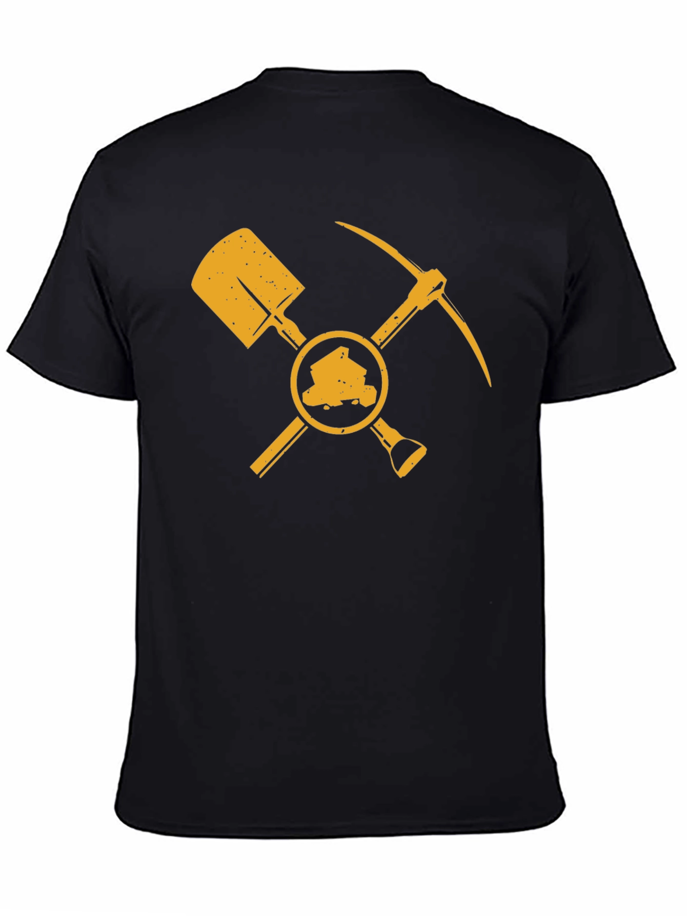 Miners Shovel & Pickaxe Black T-Shirt
