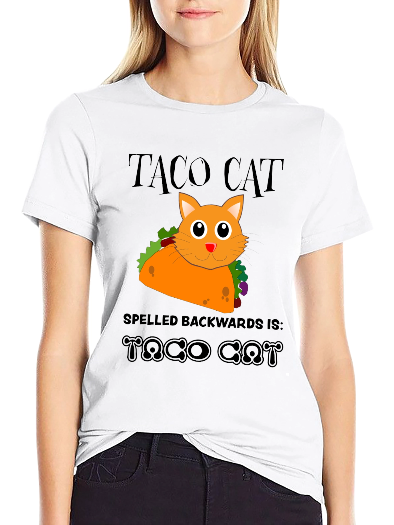 Taco Cat Funny Graphic T-Shirt