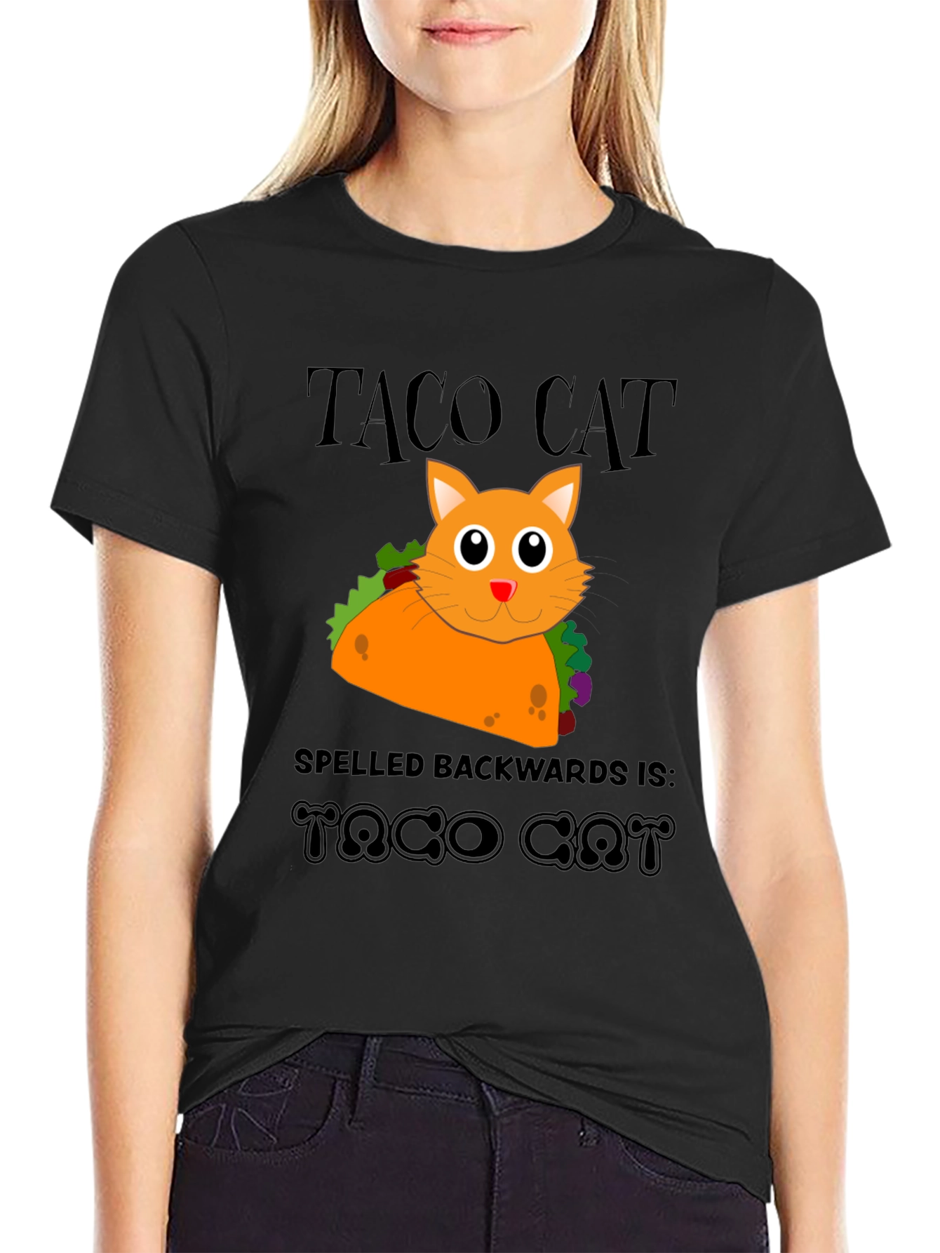 Taco Cat Funny Graphic T-Shirt
