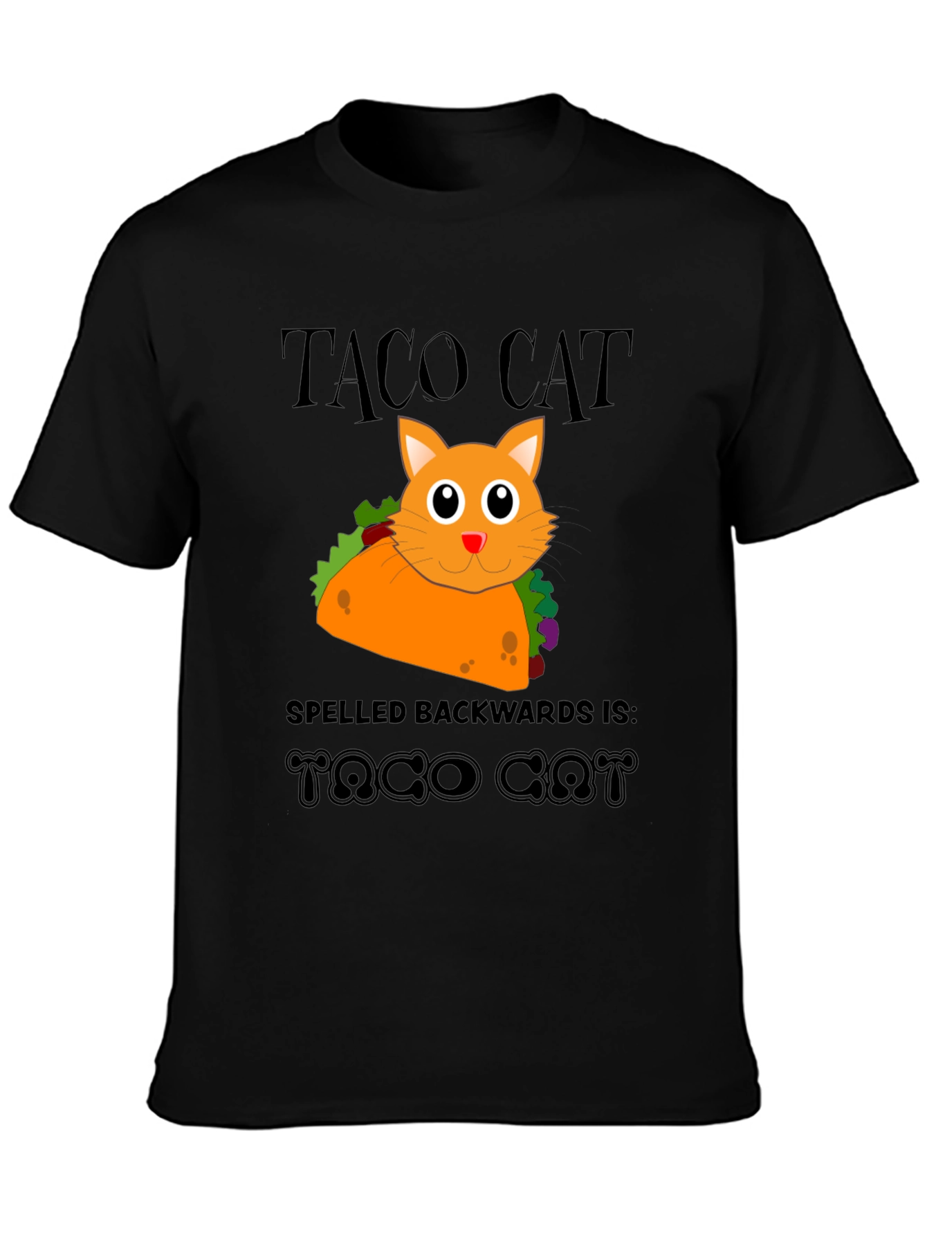 Taco Cat Funny Graphic T-Shirt