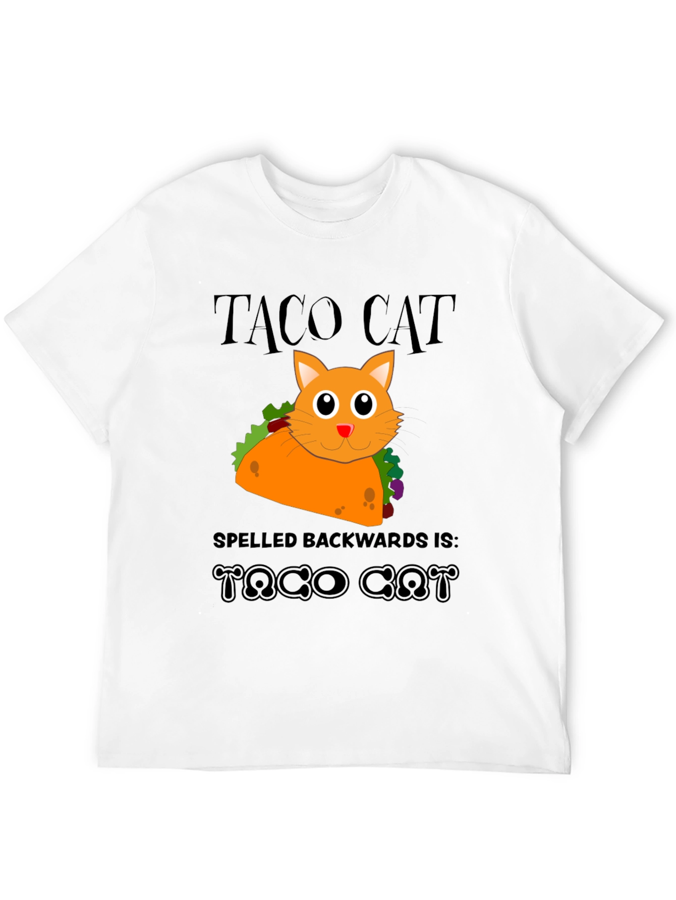 Taco Cat Funny Graphic T-Shirt