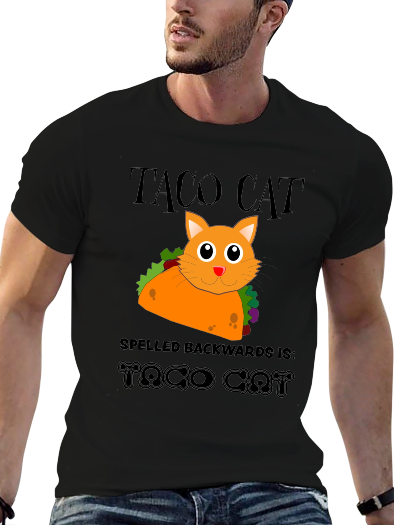 Taco Cat Funny Graphic T-Shirt