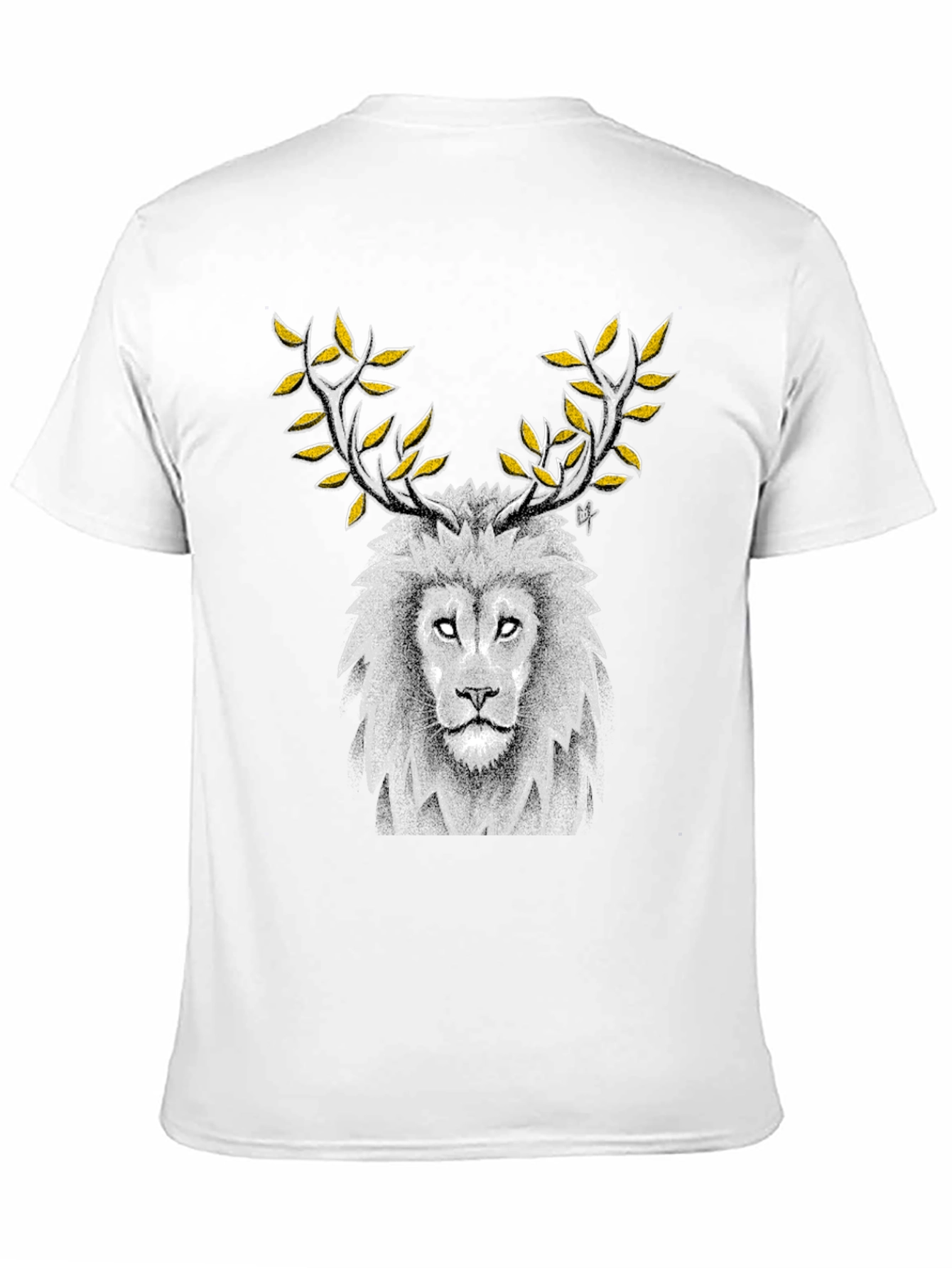 Lion Antler Graphic Tee - Black
