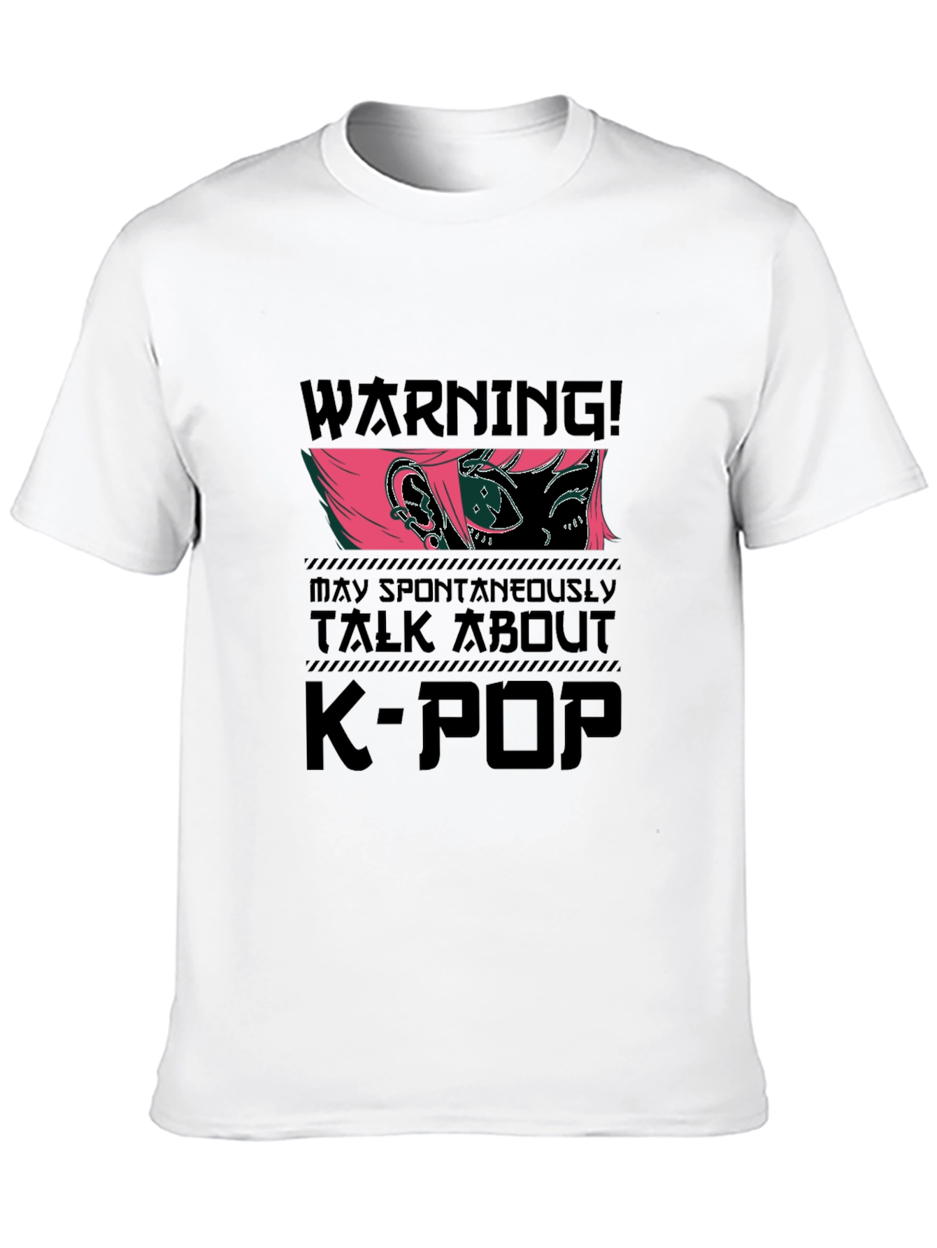 K-Pop Warning T-Shirt - Trendy Graphic Tee