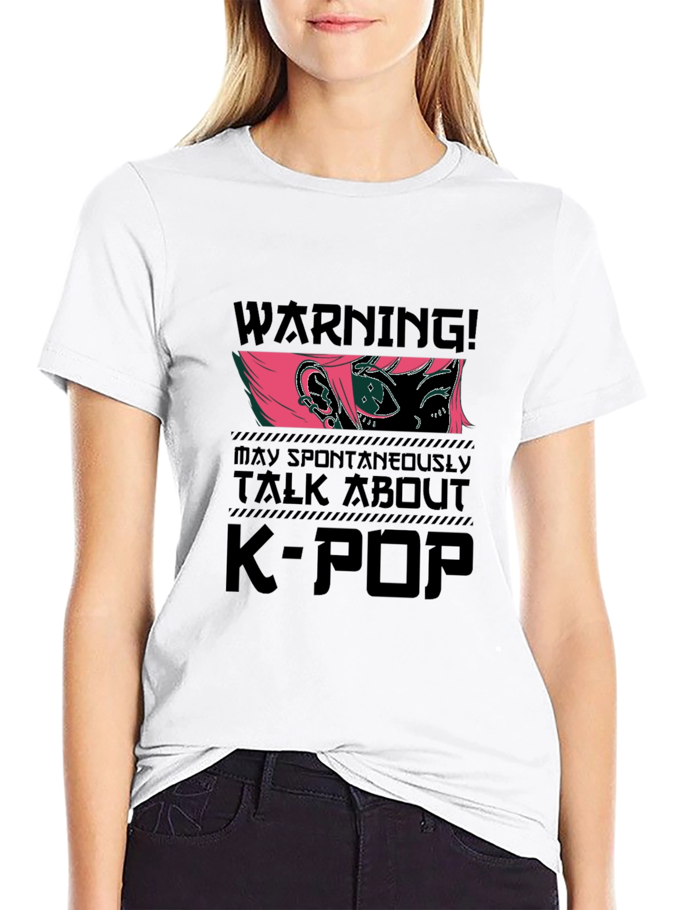 K-Pop Warning T-Shirt - Trendy Graphic Tee