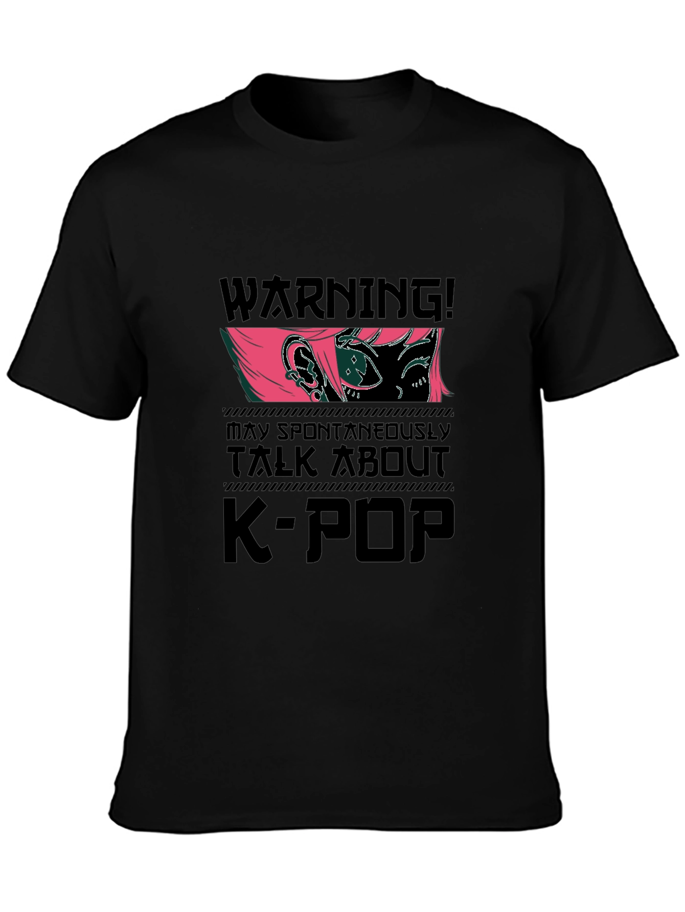 K-Pop Warning T-Shirt - Trendy Graphic Tee