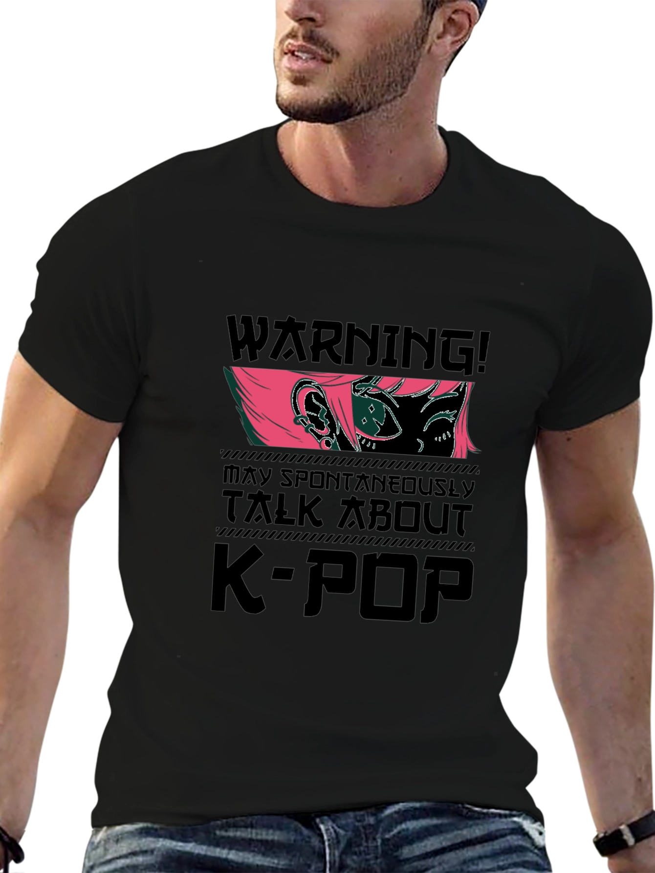 K-Pop Warning T-Shirt - Trendy Graphic Tee