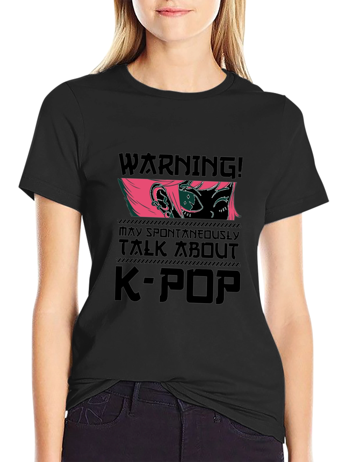 K-Pop Warning T-Shirt - Trendy Graphic Tee