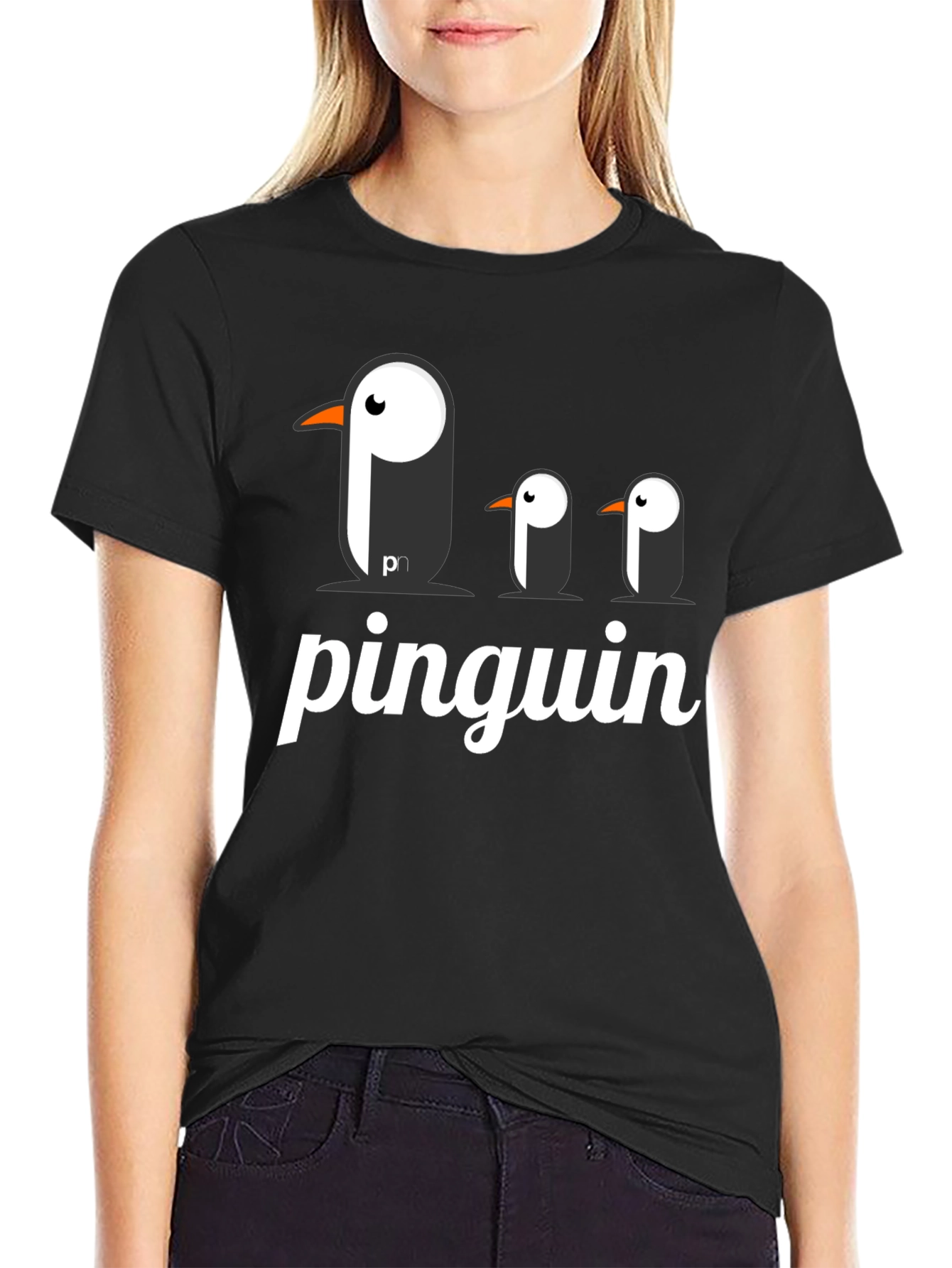 Pinguin Graphic T-Shirt - Black Cotton Tee