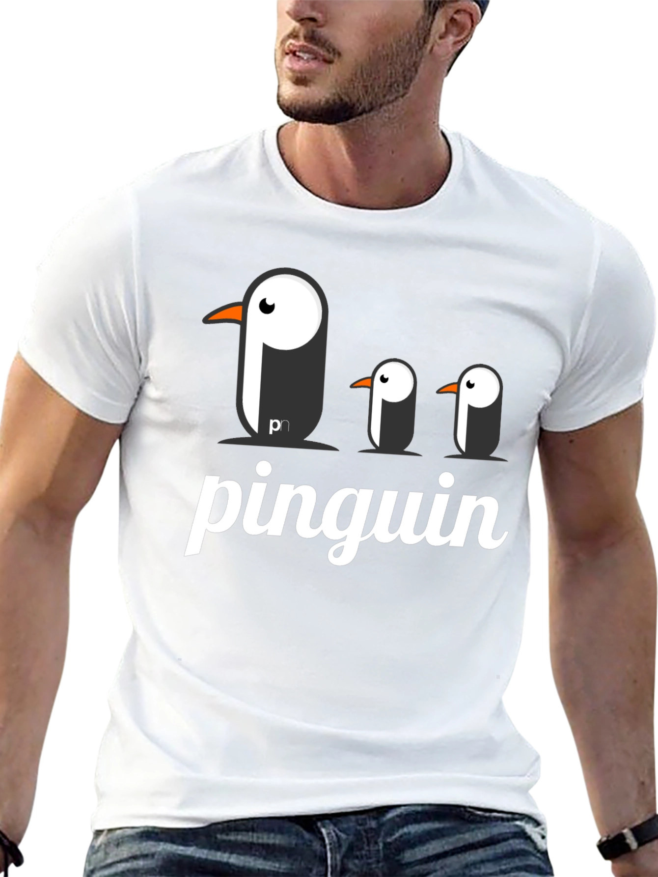 Pinguin Graphic T-Shirt - Black Cotton Tee