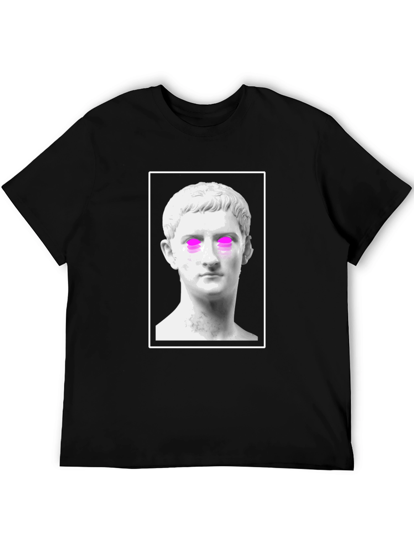Statue Graphic Tee - Trendy Black T-Shirt