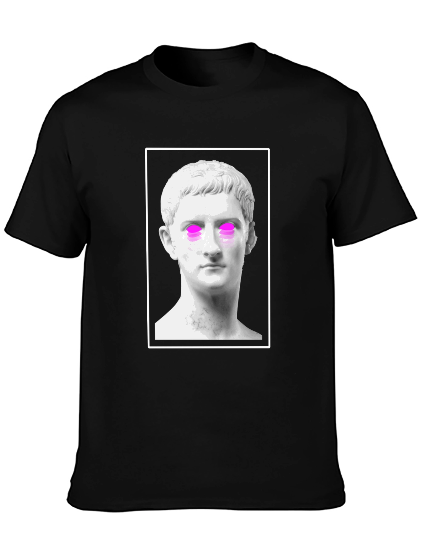 Statue Graphic Tee - Trendy Black T-Shirt
