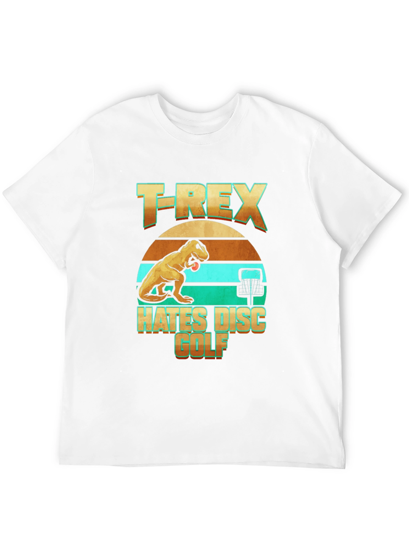 T-Rex Hates Disc Golf Funny T-Shirt