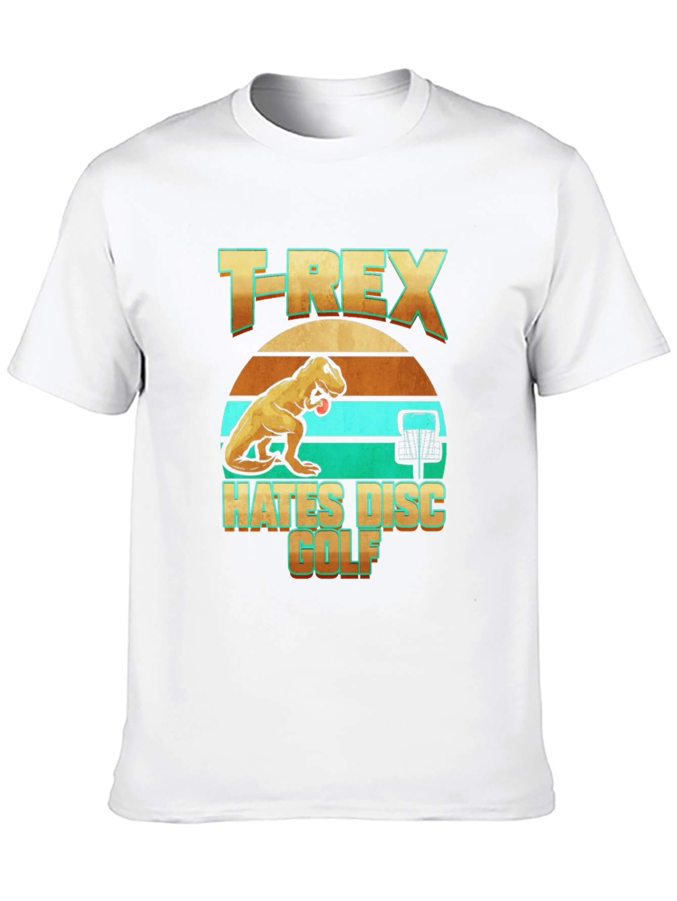 T-Rex Hates Disc Golf Funny T-Shirt