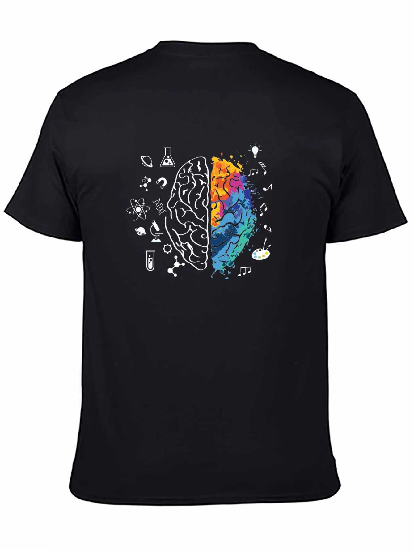 Creative Brain Graphic T-Shirt - Logic Meets Art