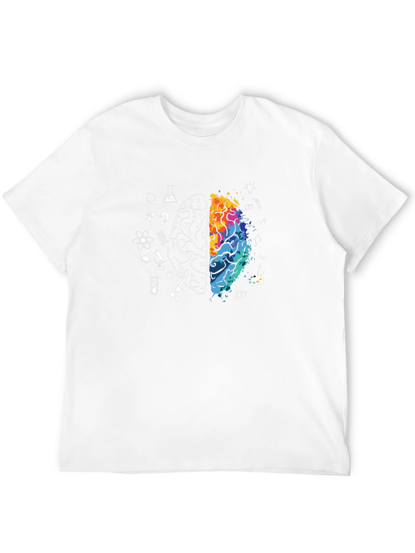 Creative Brain Graphic T-Shirt - Logic Meets Art