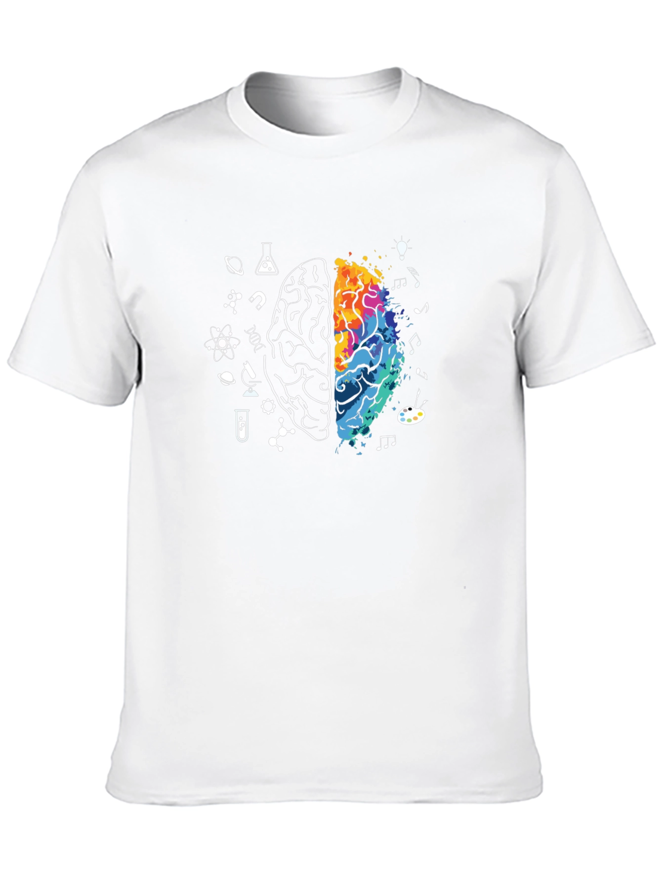 Creative Brain Graphic T-Shirt - Logic Meets Art