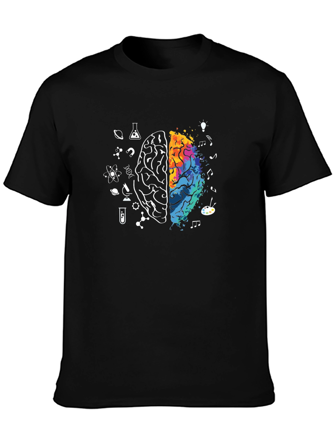 Creative Brain Graphic T-Shirt - Logic Meets Art