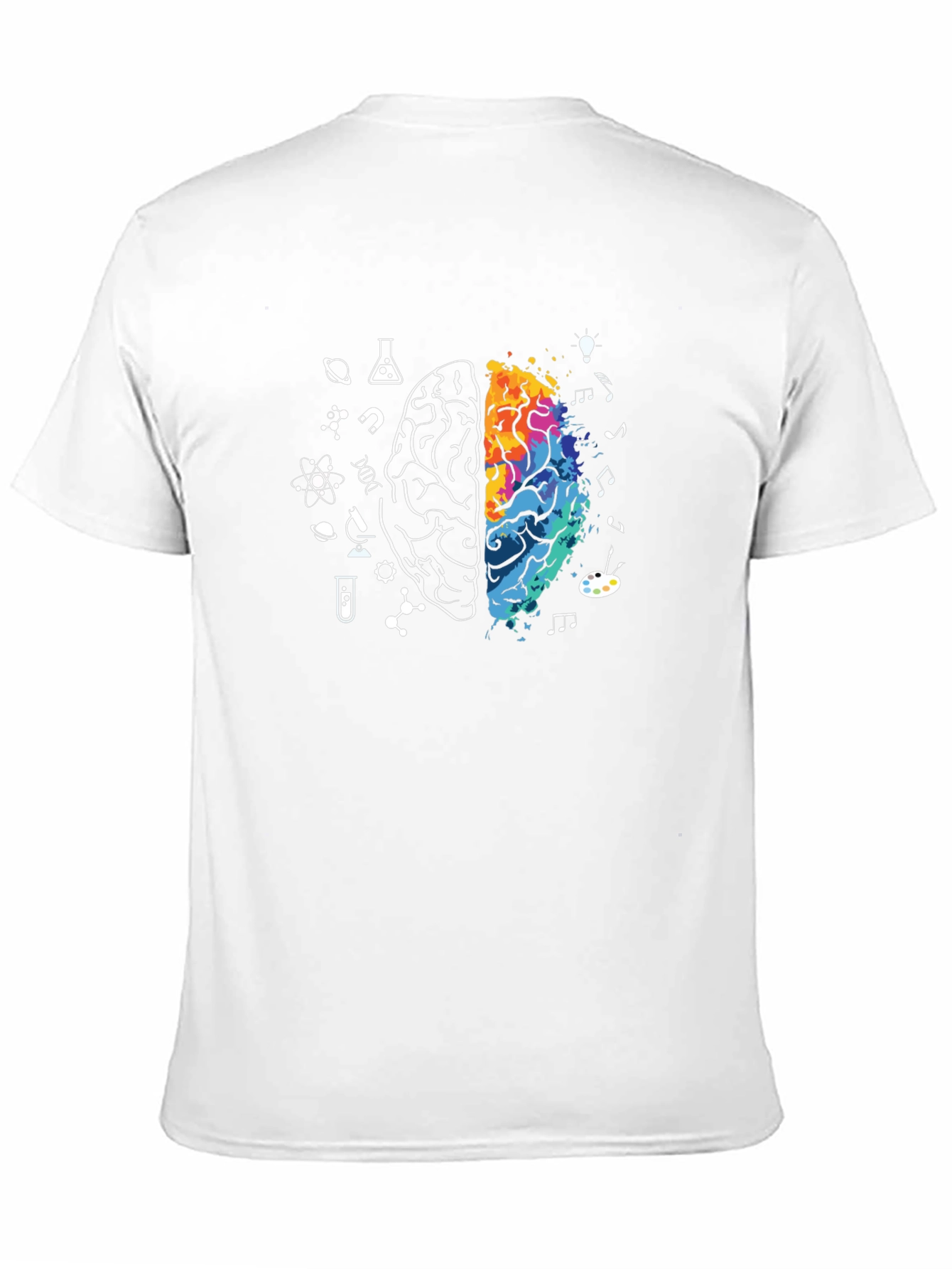 Creative Brain Graphic T-Shirt - Logic Meets Art