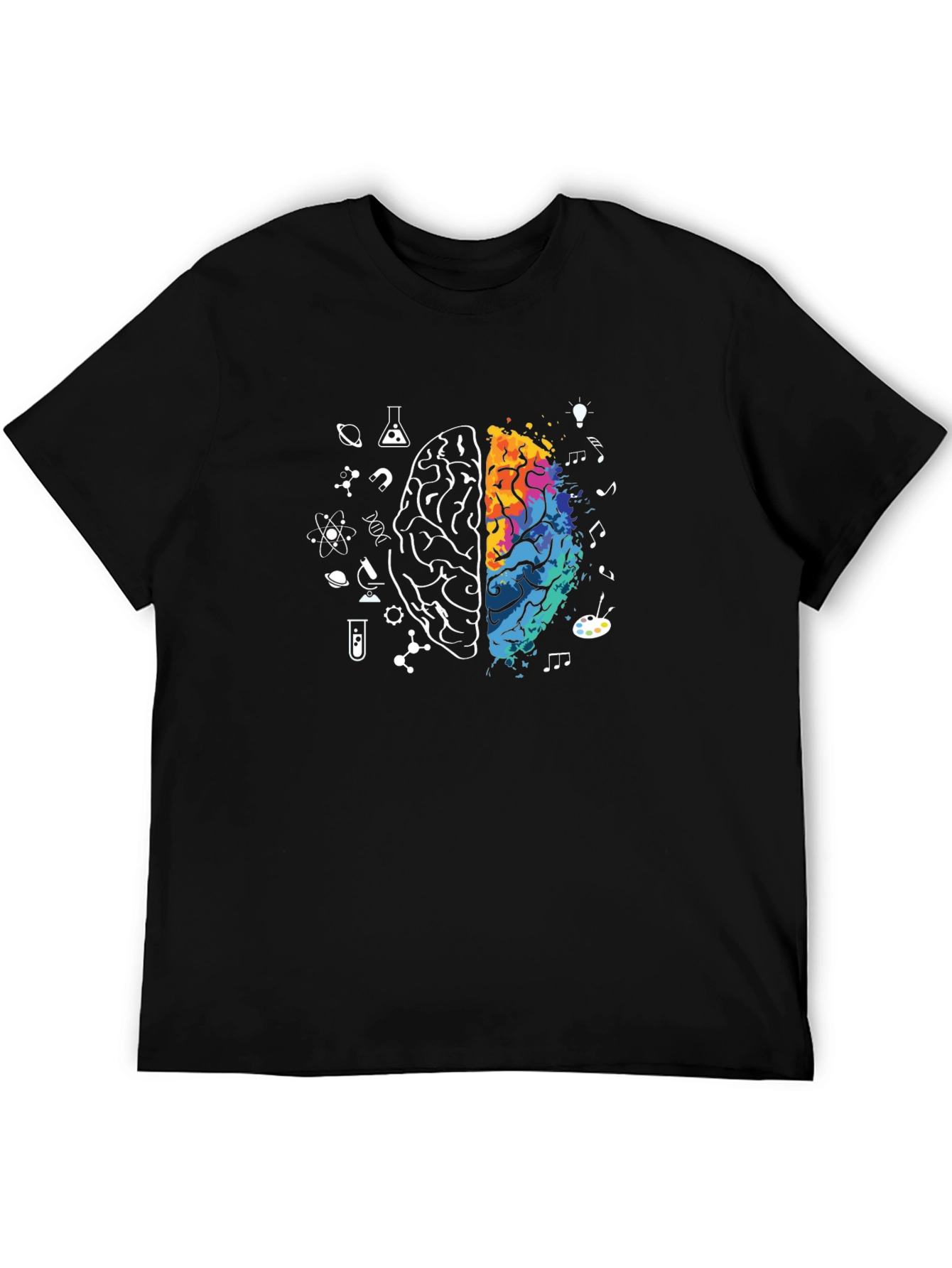 Creative Brain Graphic T-Shirt - Logic Meets Art