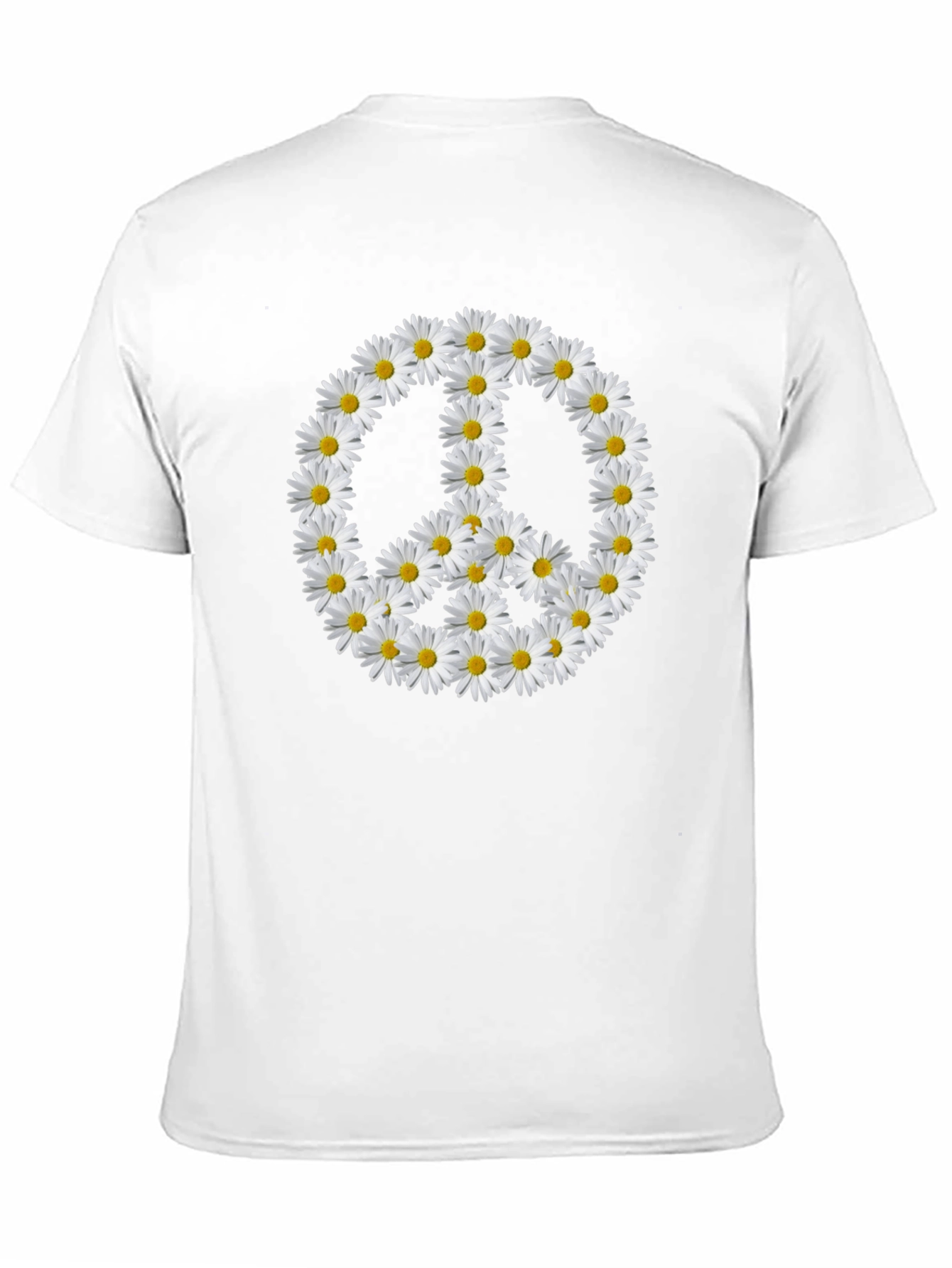 Daisy Peace Sign Black T-Shirt