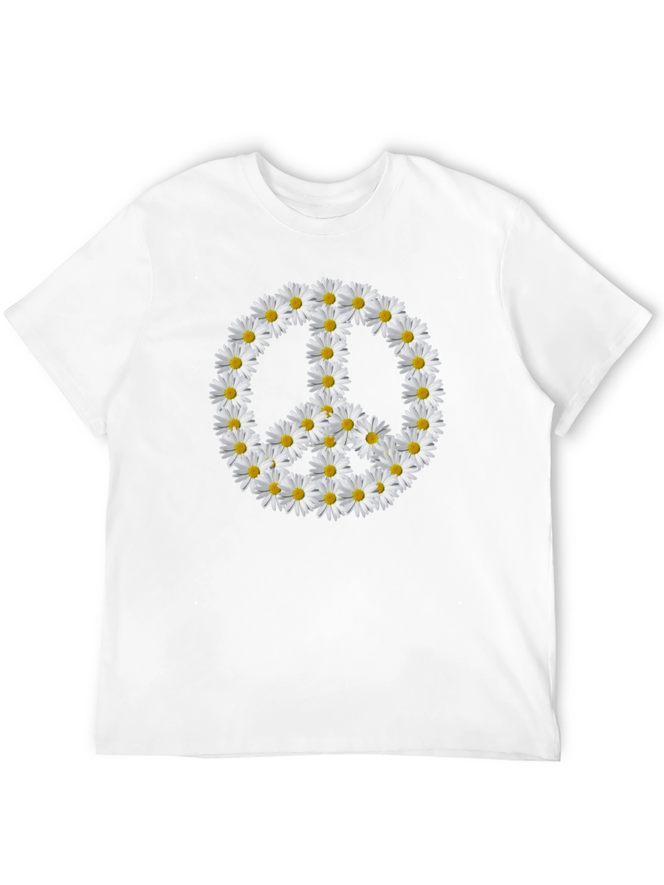 Daisy Peace Sign Black T-Shirt