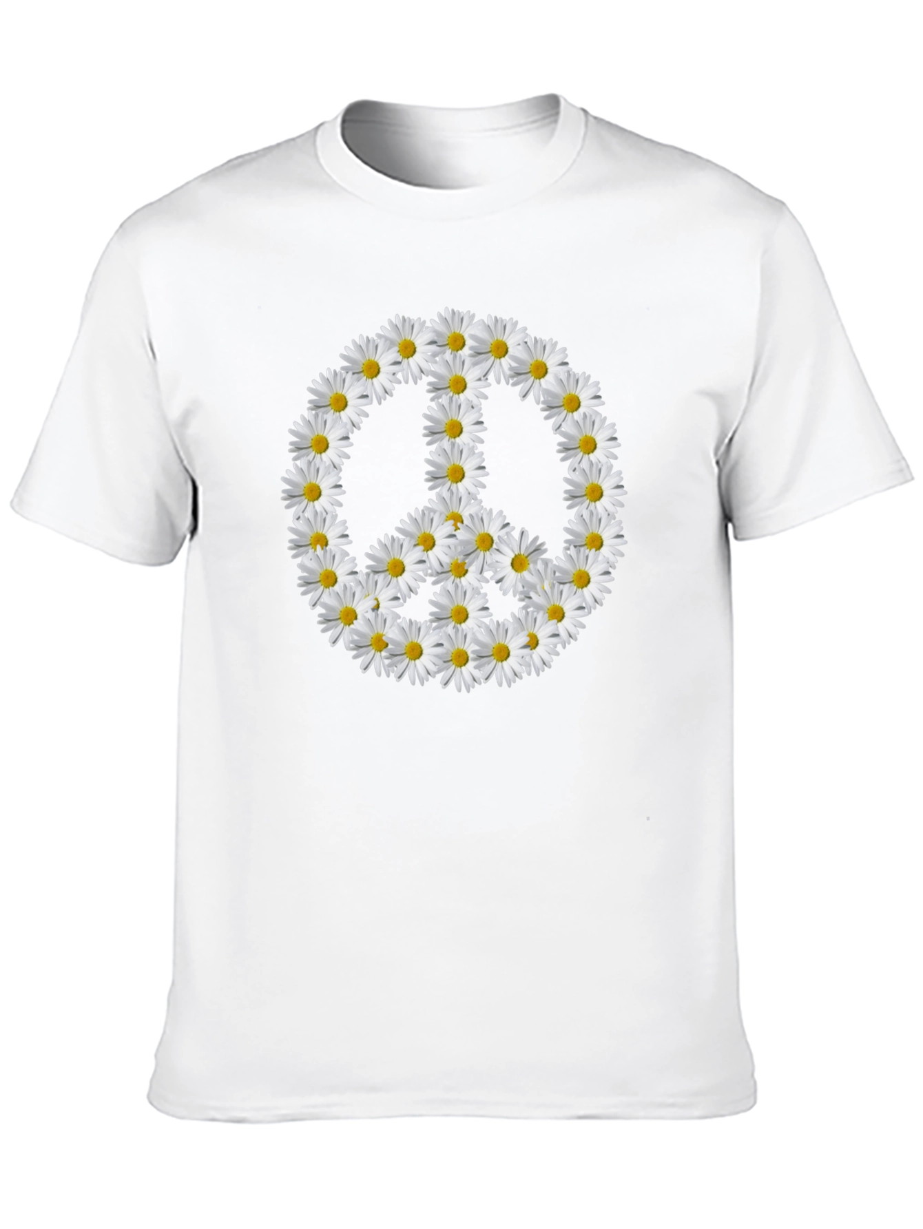Daisy Peace Sign Black T-Shirt