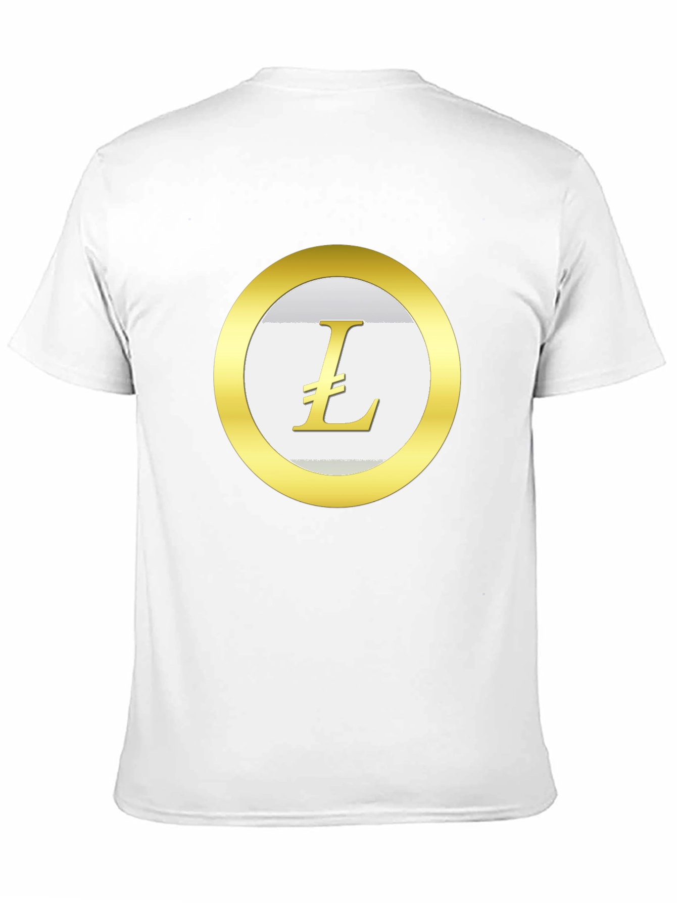 Litecoin Crypto T-Shirt - Black Cotton Blend Casual Tee