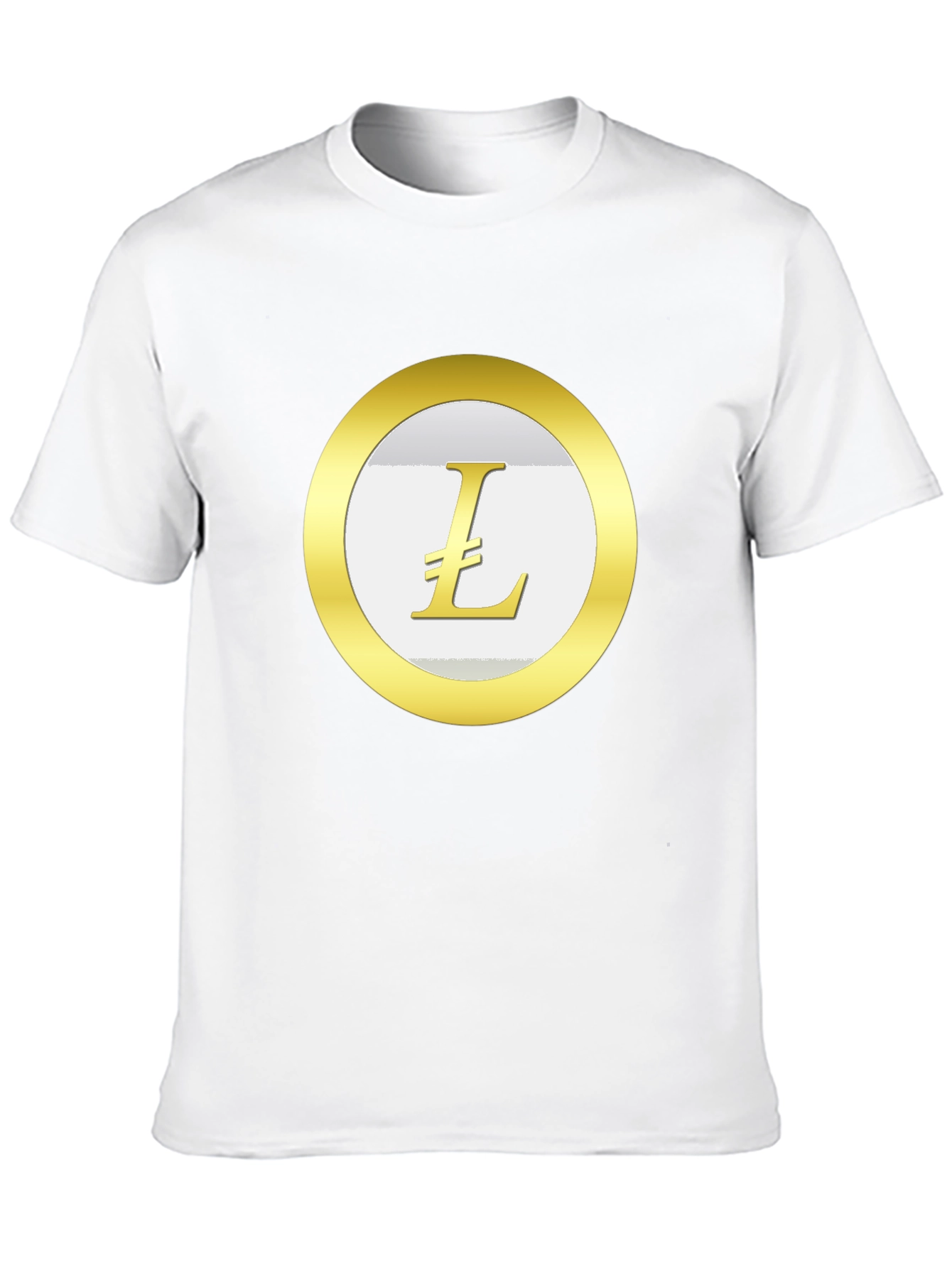 Litecoin Crypto T-Shirt - Black Cotton Blend Casual Tee