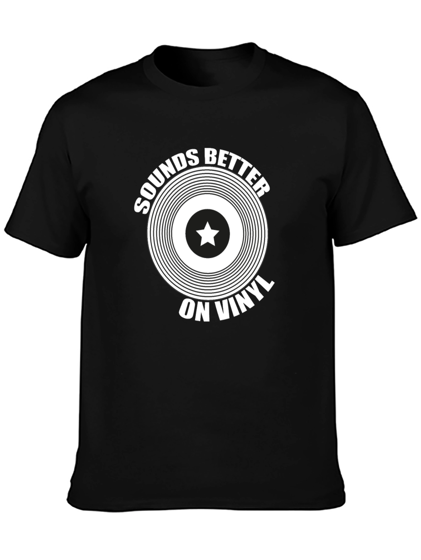 Sounds Better on Vinyl Black Graphic Tee