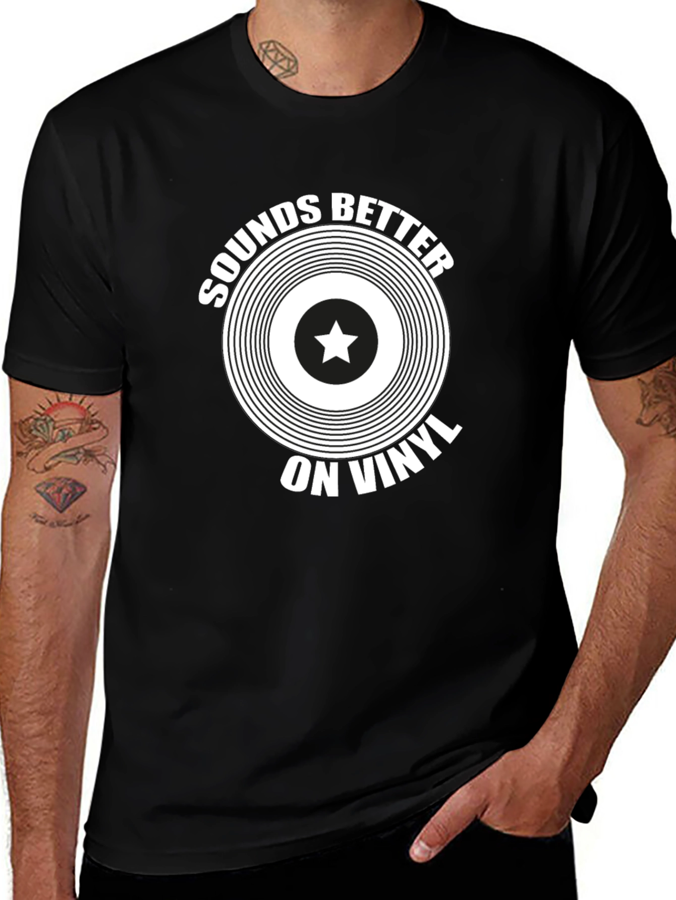 Sounds Better on Vinyl Black Graphic Tee