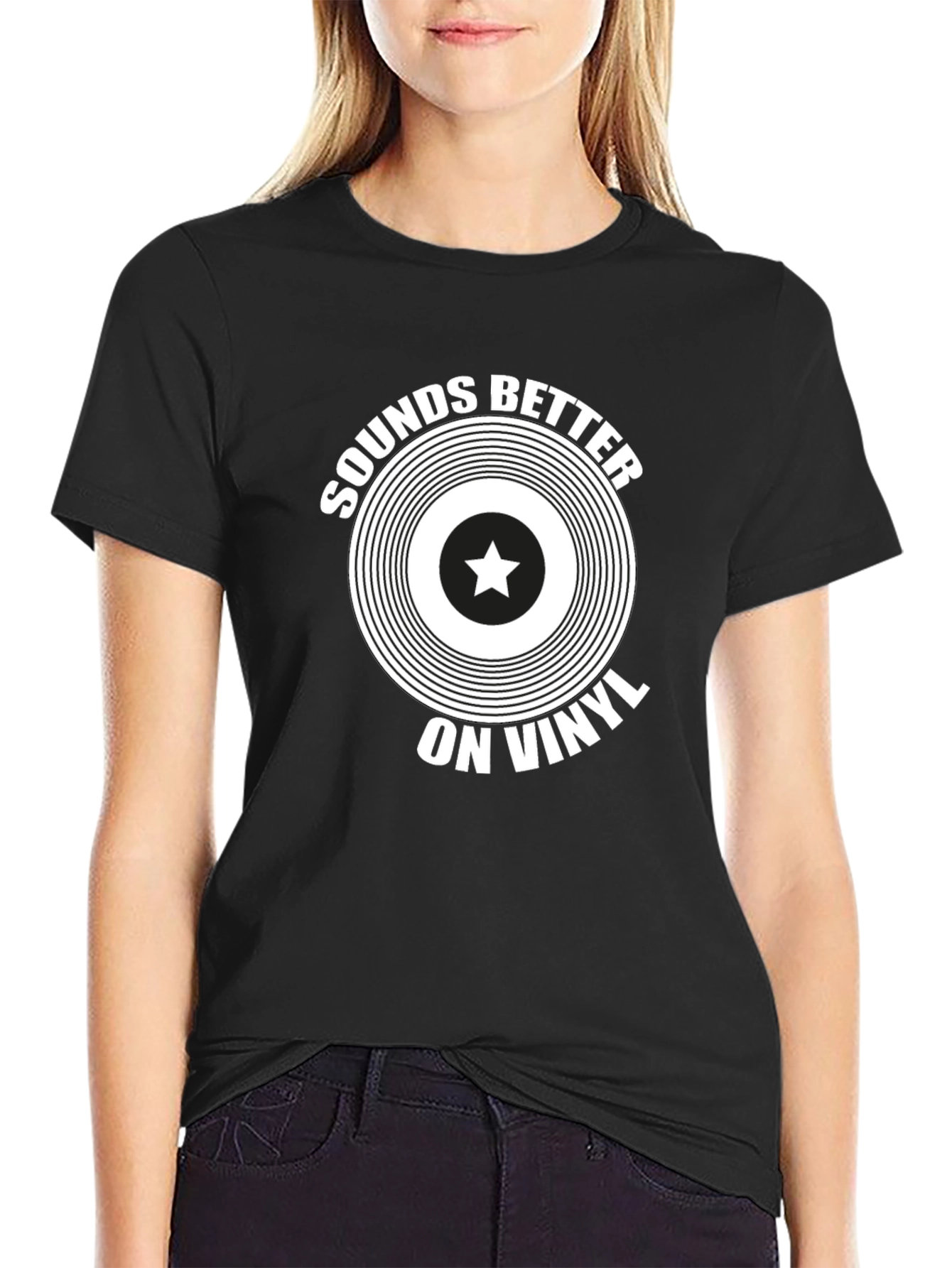 Sounds Better on Vinyl Black Graphic Tee